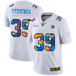Pittsburgh Steelers #39 Minkah Fitzpatrick Men's White Multi-Color 2020 NFL Crucial Catch Limited NFL Jersey