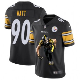 Pittsburgh Steelers #90 T.J. Watt Men's Player Signature Moves Vapor Limited NFL Jersey Black