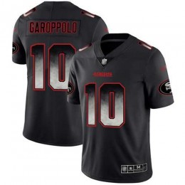49ers #10 Jimmy Garoppolo Black Men's Stitched NFL Vapor Untouchable Limited Smoke Fashion Jersey