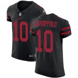 49ers #10 Jimmy Garoppolo Black Alternate Men's Stitched NFL Vapor Untouchable Elite Jersey