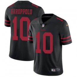49ers #10 Jimmy Garoppolo Black Alternate Men's Stitched NFL Vapor Untouchable Limited Jersey