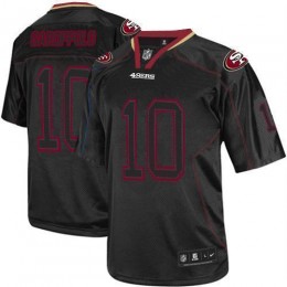 49ers #10 Jimmy Garoppolo Lights Out Black Men's Stitched NFL Elite Jersey