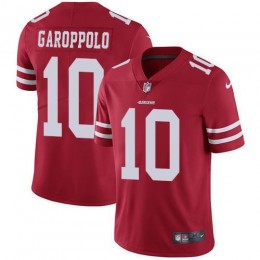 49ers #10 Jimmy Garoppolo Red Team Color Men's Stitched NFL Vapor Untouchable Limited Jersey