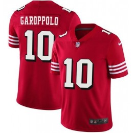 49ers #10 Jimmy Garoppolo Red Team Color Men's Stitched NFL Vapor Untouchable Limited II Jersey