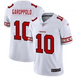 49ers #10 Jimmy Garoppolo White Men's Stitched NFL Limited Team Logo Fashion Jersey