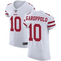 49ers #10 Jimmy Garoppolo White Men's Stitched NFL Vapor Untouchable Elite Jersey