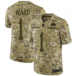 49ers #1 Jimmie Ward Camo Men's Stitched NFL Limited 2018 Salute To Service Jersey