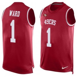 49ers #1 Jimmie Ward Red Team Color Men's Stitched NFL Limited Tank Top Jersey