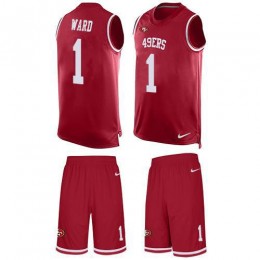 49ers #1 Jimmie Ward Red Team Color Men's Stitched NFL Limited Tank Top Suit Jersey