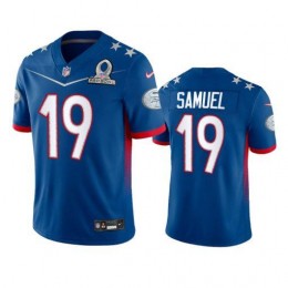 49ers #19 Deebo Samuel Men's NFL 2022 NFC Pro Bowl Game Jersey Royal