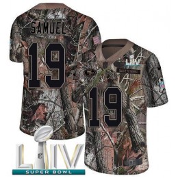 49ers #19 Deebo Samuel Camo Super Bowl LIV 2020 Men's Stitched NFL Limited Rush Realtree Jersey
