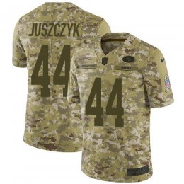 49ers #44 Kyle Juszczyk Camo Men's Stitched NFL Limited 2018 Salute To Service Jersey