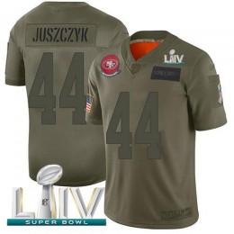 49ers #44 Kyle Juszczyk Camo Super Bowl LIV 2020 Men's Stitched NFL Limited 2019 Salute To Service Jersey