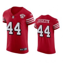 49ers #44 Kyle Juszczyk Red Rush Men's 75th Anniversary Stitched NFL Vapor Untouchable Elite Jersey