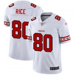 49ers #80 Jerry Rice White Men's Stitched NFL Limited Team Logo Fashion Jersey
