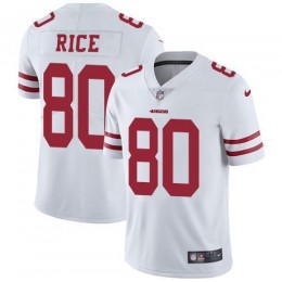 49ers #80 Jerry Rice White Men's Stitched NFL Vapor Untouchable Limited Jersey