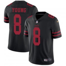 49ers #8 Steve Young Black Alternate Men's Stitched NFL Vapor Untouchable Limited Jersey