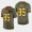 49ers #85 George Kittle Men's Olive Gold 2019 Salute To Service NFL 100 Limited Jersey