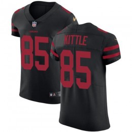 49ers #85 George Kittle Black Alternate Men's Stitched NFL Vapor Untouchable Elite Jersey