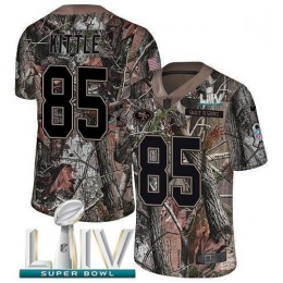 49ers #85 George Kittle Camo Super Bowl LIV 2020 Men's Stitched NFL Limited Rush Realtree Jersey