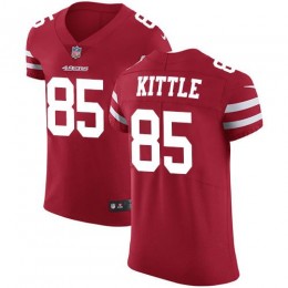 49ers #85 George Kittle Red Team Color Men's Stitched NFL Vapor Untouchable Elite Jersey