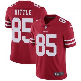 49ers #85 George Kittle Red Team Color Men's Stitched NFL Vapor Untouchable Limited Jersey