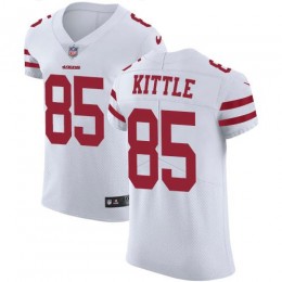 49ers #85 George Kittle White Men's Stitched NFL Vapor Untouchable Elite Jersey