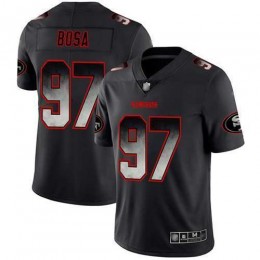 49ers #97 Nick Bosa Black Men's Stitched NFL Vapor Untouchable Limited Smoke Fashion Jersey