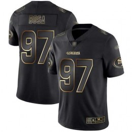 49ers #97 Nick Bosa Black/Gold Men's Stitched NFL Vapor Untouchable Limited Jersey