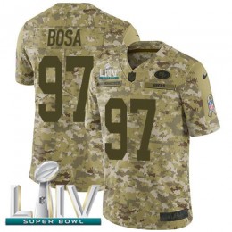49ers #97 Nick Bosa Camo Super Bowl LIV 2020 Men's Stitched NFL Limited 2018 Salute To Service Jersey