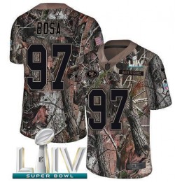 49ers #97 Nick Bosa Camo Super Bowl LIV 2020 Men's Stitched NFL Limited Rush Realtree Jersey