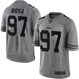 49ers #97 Nick Bosa Gray Men's Stitched NFL Limited Gridiron Gray Jersey
