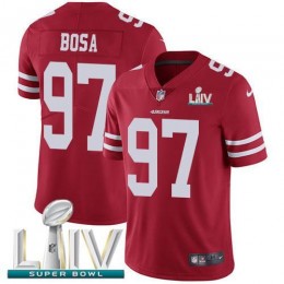 49ers #97 Nick Bosa Red Super Bowl LIV 2020 Team Color Men's Stitched NFL Vapor Untouchable Limited Jersey