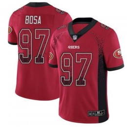 49ers #97 Nick Bosa Red Team Color Men's Stitched NFL Limited Rush Drift Fashion Jersey