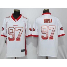 49ers #97 Nick Bosa White Men's Stitched NFL Limited Rush Drift Fashion Jersey