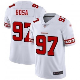 49ers #97 Nick Bosa White Men's Stitched NFL Limited Team Logo Fashion Jersey