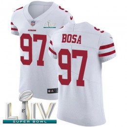 49ers #97 Nick Bosa White Super Bowl LIV 2020 Men's Stitched NFL Vapor Untouchable Elite Jersey