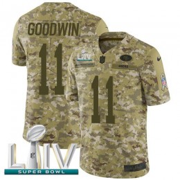 San Francisco 49ers #11 Marquise Goodwin Camo Super Bowl LIV 2020 Men's Stitched NFL Limited 2018 Salute To Service Jersey