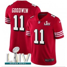 San Francisco 49ers #11 Marquise Goodwin Red Super Bowl LIV 2020 Team Color Men's Stitched NFL Vapor Untouchable Limited II Jersey