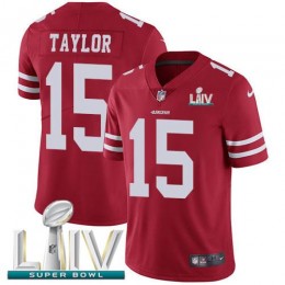 San Francisco 49ers #15 Trent Taylor Red Super Bowl LIV 2020 Team Color Men's Stitched NFL Vapor Untouchable Limited Jersey