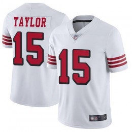 San Francisco 49ers #15 Trent Taylor White Rush Men's Stitched NFL Vapor Untouchable Limited Jersey