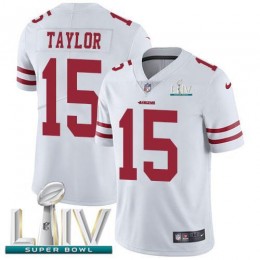 San Francisco 49ers #15 Trent Taylor White Super Bowl LIV 2020 Men's Stitched NFL Vapor Untouchable Limited Jersey