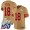 San Francisco 49ers #18 Dante Pettis Gold Super Bowl LIV 2020 Men's Stitched NFL Limited Inverted Legend 100th Season Jersey