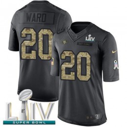 San Francisco 49ers #20 Jimmie Ward Black Super Bowl LIV 2020 Men's Stitched NFL Limited 2016 Salute to Service Jersey