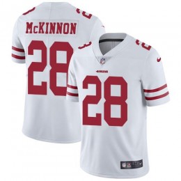 San Francisco 49ers #28 Jerick McKinnon White Men's Stitched NFL Vapor Untouchable Limited Jersey