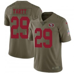 San Francisco 49ers #29 Jaquiski Tartt Olive Men's Stitched NFL Limited 2017 Salute To Service Jersey
