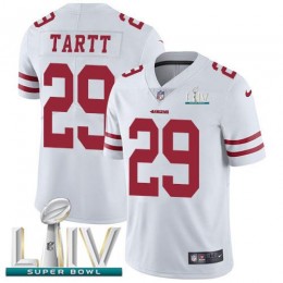 San Francisco 49ers #29 Jaquiski Tartt White Super Bowl LIV 2020 Men's Stitched NFL Vapor Untouchable Limited Jersey
