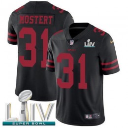 San Francisco 49ers #31 Raheem Mostert Black Super Bowl LIV 2020 Alternate Men's Stitched NFL Vapor Untouchable Limited Jersey