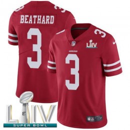 San Francisco 49ers #3 C.J. Beathard Red Super Bowl LIV 2020 Team Color Men's Stitched NFL Vapor Untouchable Limited Jersey