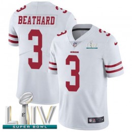 San Francisco 49ers #3 C.J. Beathard White Super Bowl LIV 2020 Men's Stitched NFL Vapor Untouchable Limited Jersey